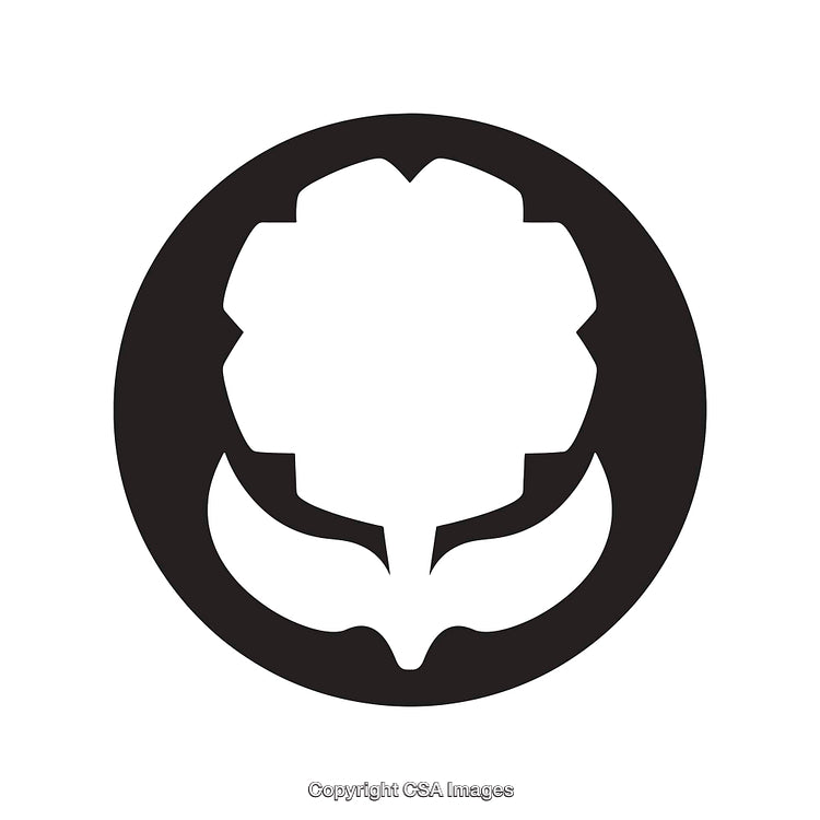 Minimalist Black and White Icon Design with Circular Motif