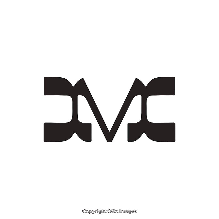 Bold Abstract Logo Design Featuring Symmetrical Letter M