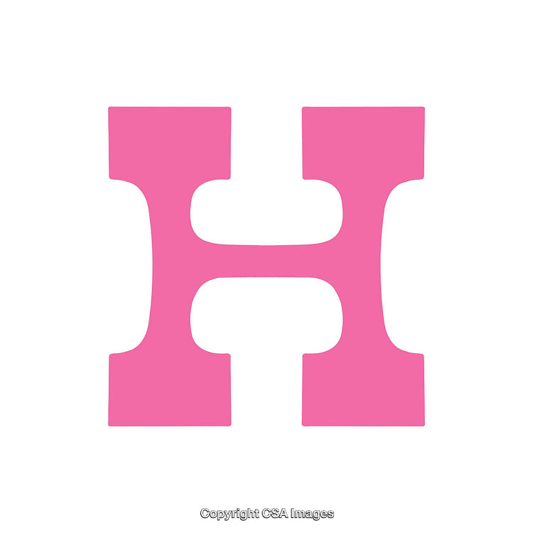 Pink Letter G Silhouette on Transparent White Background Design