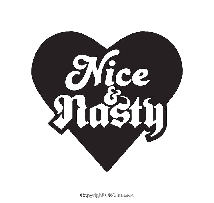 Black and White Typography With Heart Shape and Bold Decorative Text