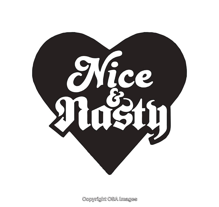 Black and White Typography With Heart Shape and Bold Decorative Text