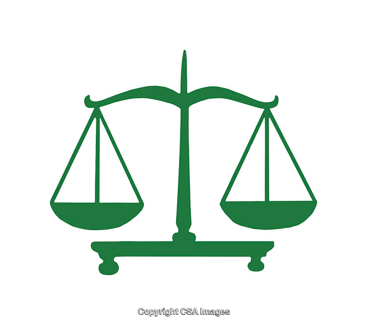 Green Scales of Justice Icon Representing Balance and Equality