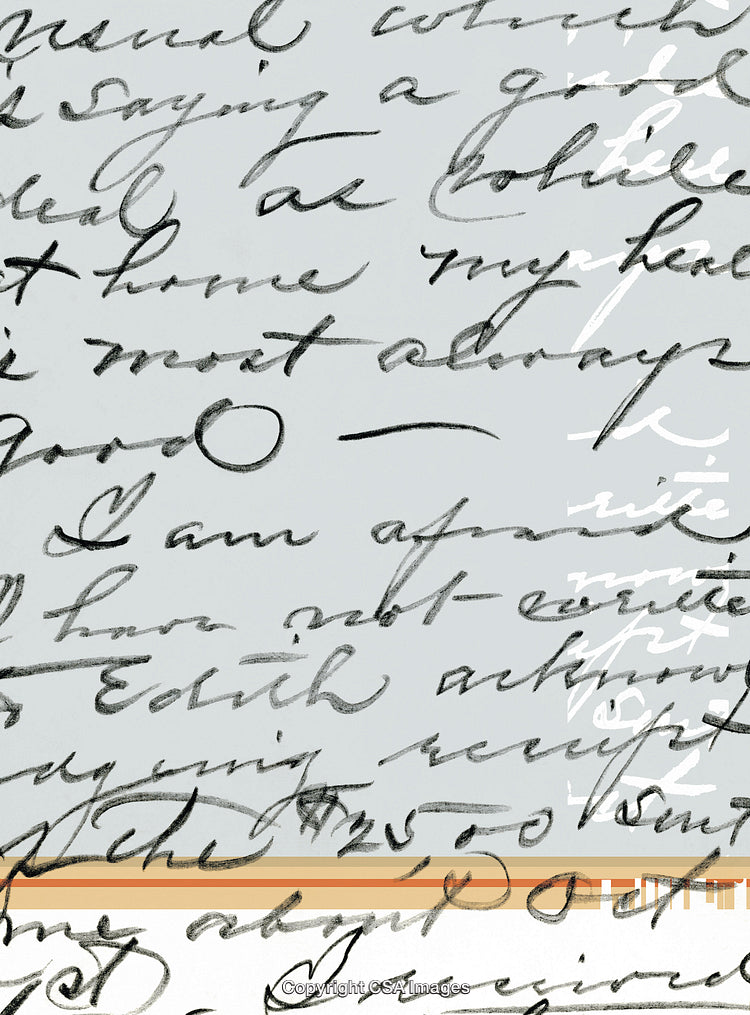 Vintage Handwritten Letter With Cursive Script on Aged Paper
