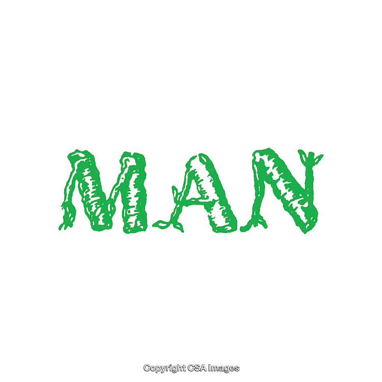 Creative Typographic Illustration Formed Using Abstract Green Lettering