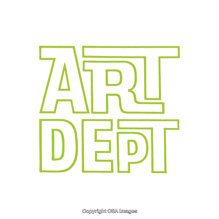 Minimalistic Green Text Art Design on White Background Vector