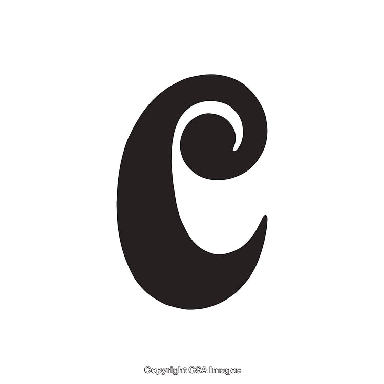 Stylized Illustration of the Letter C With Bold and Elegant Design