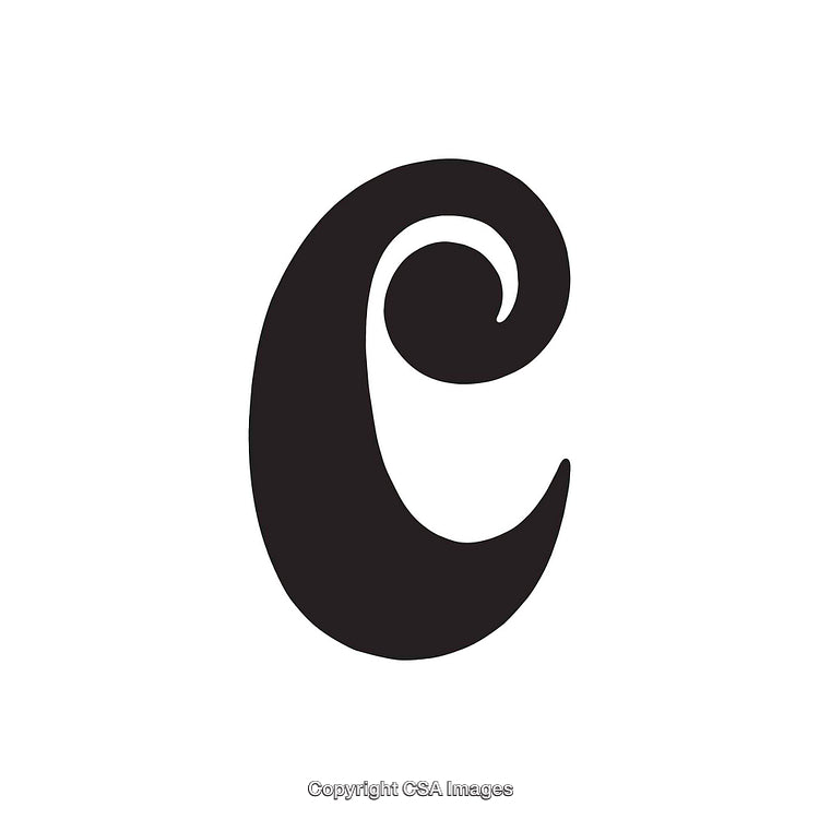 Stylized Illustration of the Letter C With Bold and Elegant Design