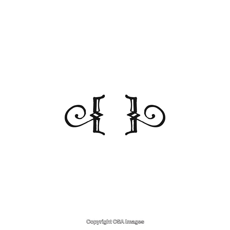 Elegant Symmetrical Decorative Design in Ornamental Gothic Style