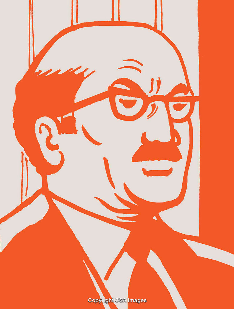 Abstract Illustration of a Man in a Graphic Style With Bold Colors