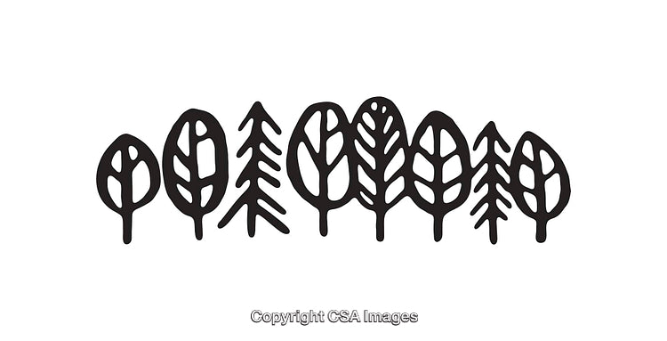 Minimalist Line Art of Trees in Modern Abstract Design