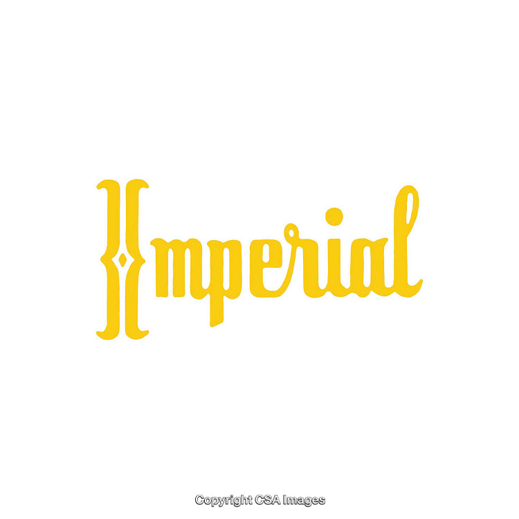 Retro Styled Typography Logo in Bold Yellow on White Background