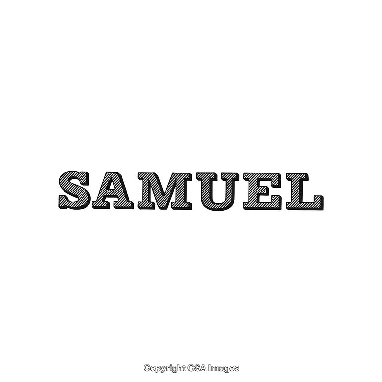Stylized Name Design Featuring Engraved Text in Black on White Background
