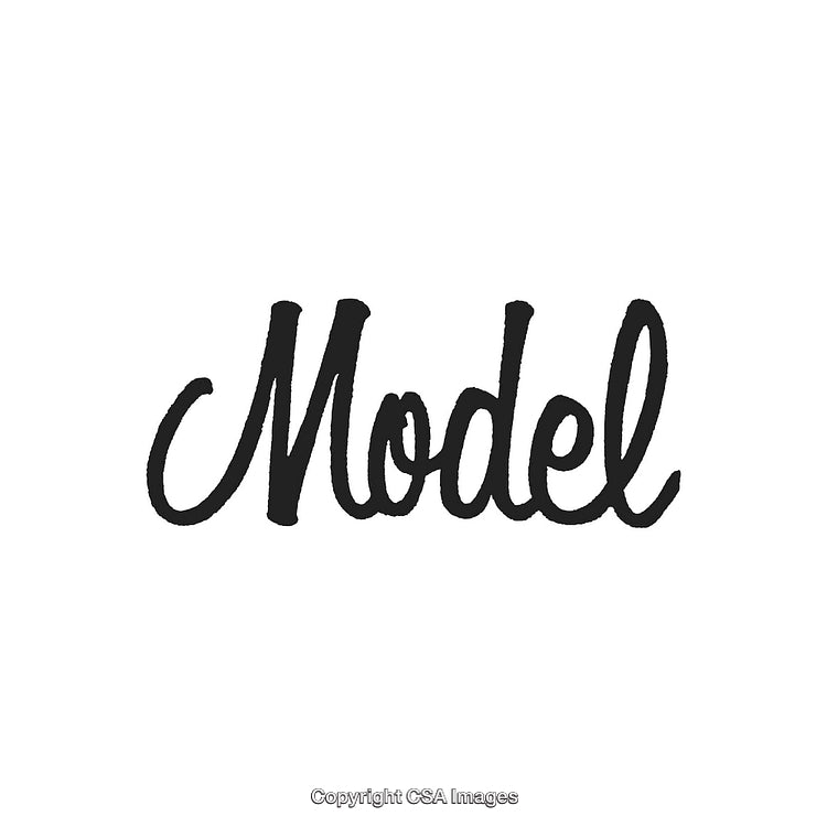 Stylized Calligraphy Writing Displaying 'Model' in Black on White