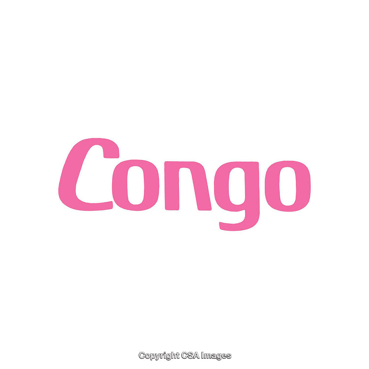 Minimalist Bold Pink Congo Text on White Background