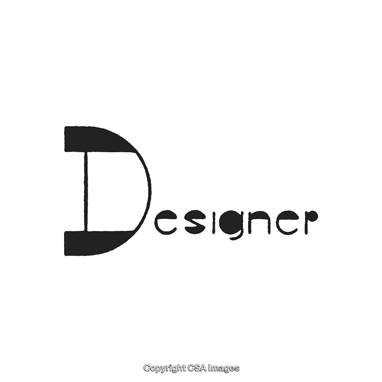 Minimalistic Black and White Designer Logo with Geometric Typography