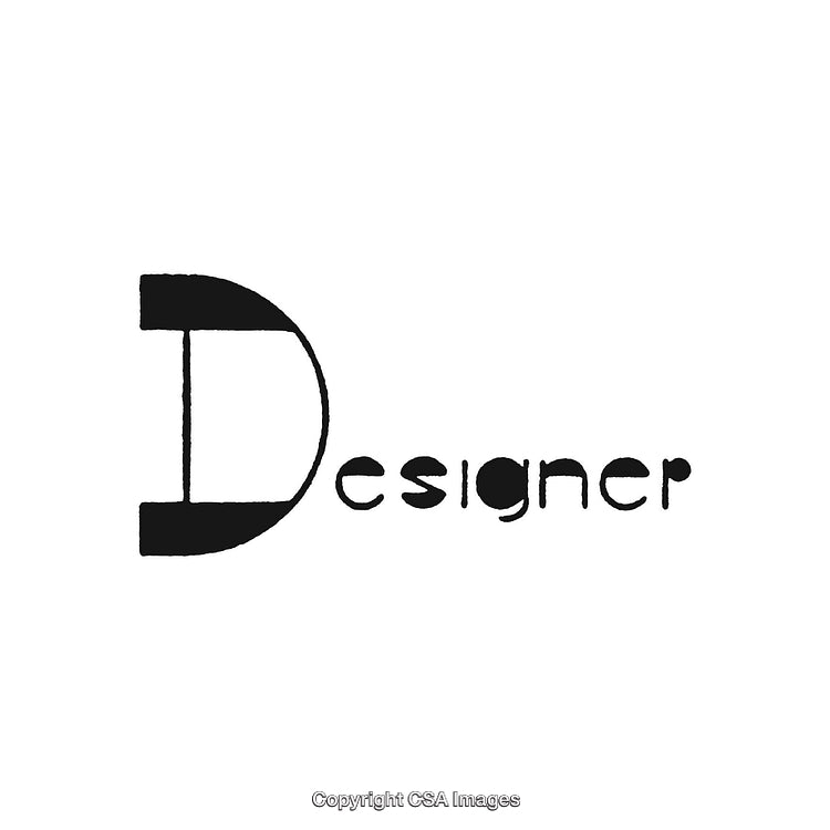 Minimalistic Black and White Designer Logo with Geometric Typography