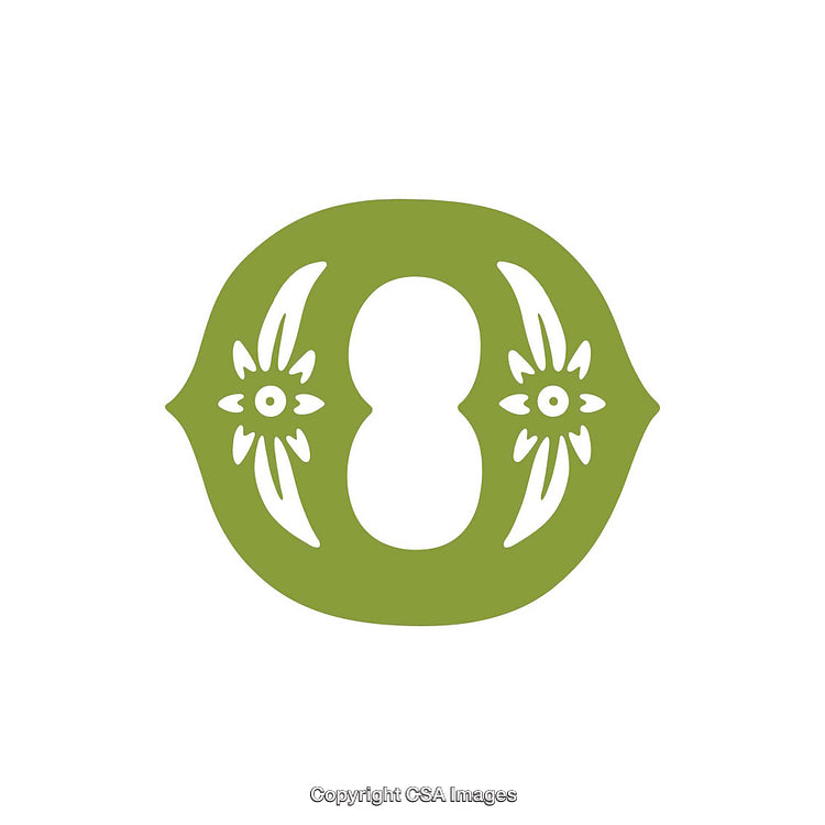 Creative Green Letter O Design with Decorative Floral Elements