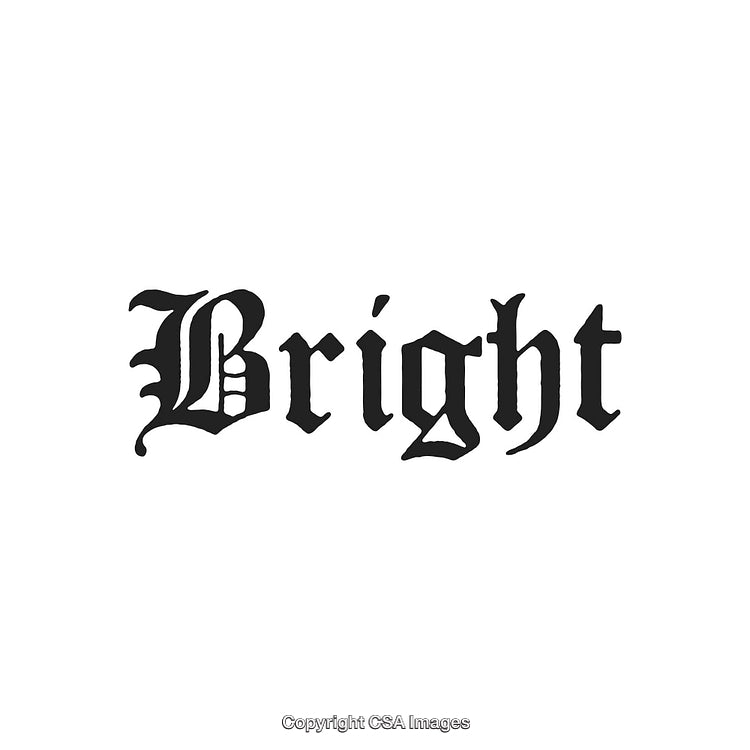 Vintage Styled Typography Design With the Word 'Bright' in Bold Lettering