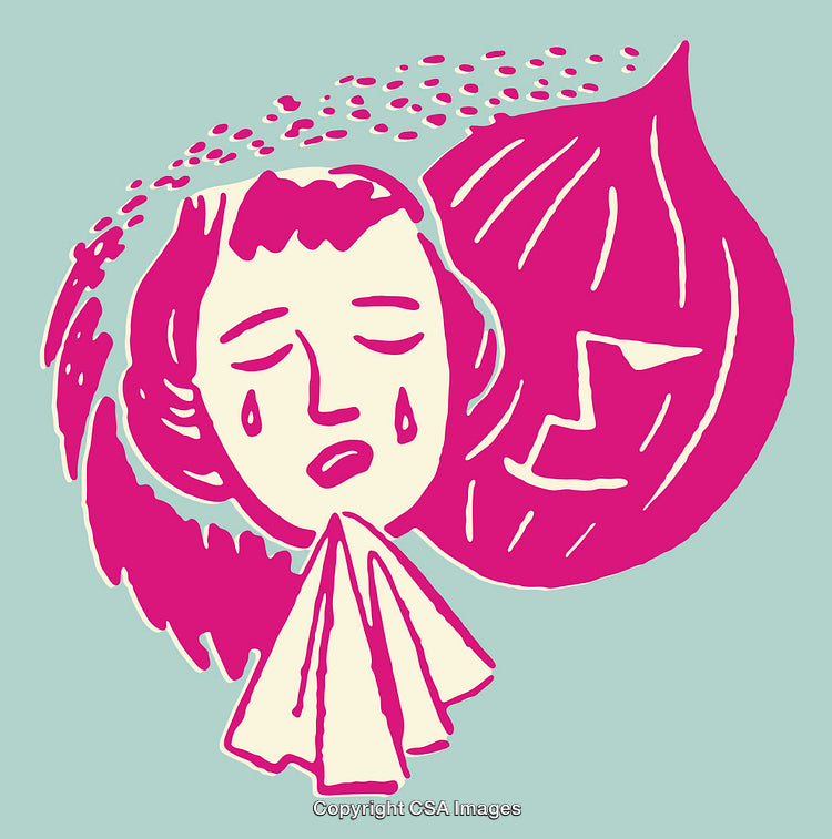Colorful Line Art Illustration of a Crying Face with Abstract Elements