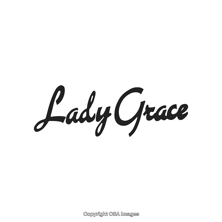 Elegant Handwritten Script Logo Design Featuring 'Lady Grace' Style