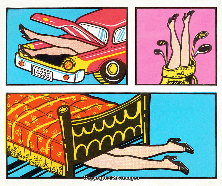 Surreal Pop Art Collage with Creative Leg Arrangements