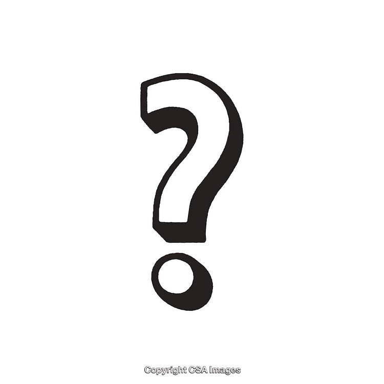 Hand-Drawn Question Mark Symbol Isolated on White Background.