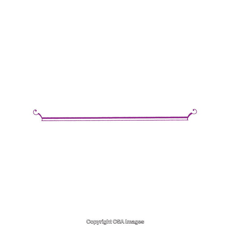 Minimalistic Purple Line Pattern with Curved Ornamental Ends on White Background