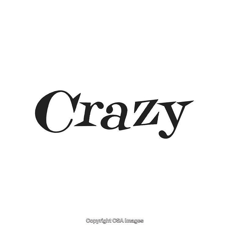 Bold Typographic Design Featuring The Word Crazy in a Stylish Font
