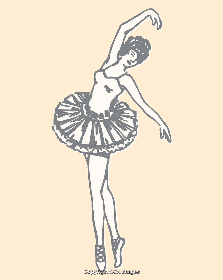 Elegant Ballerina Illustration Capturing Grace and Movement in Dance
