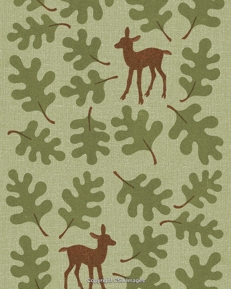 Pattern of Leaves and Deer