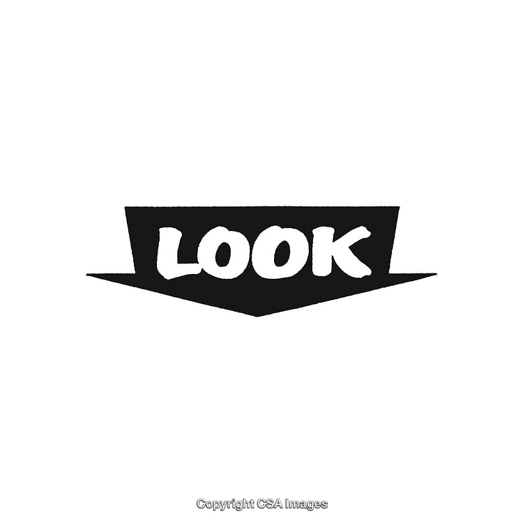 Bold Black and White Look Logo with an Arrow Design