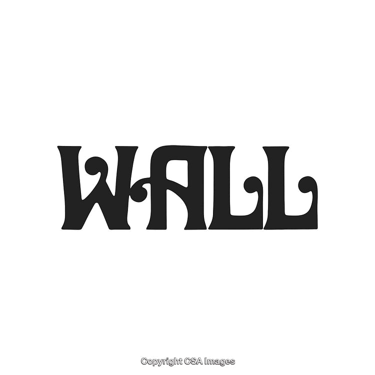 Creative Black Word Design Featuring Stylized Typography Arrangement