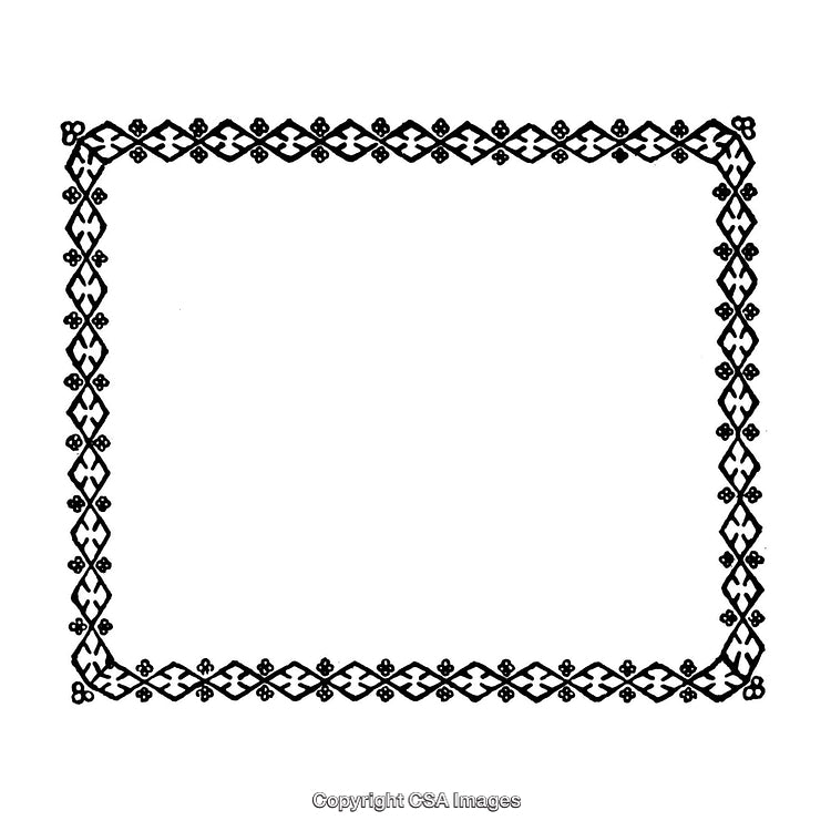 Intricate Black and White Border With Decorative Ethnic Patterns