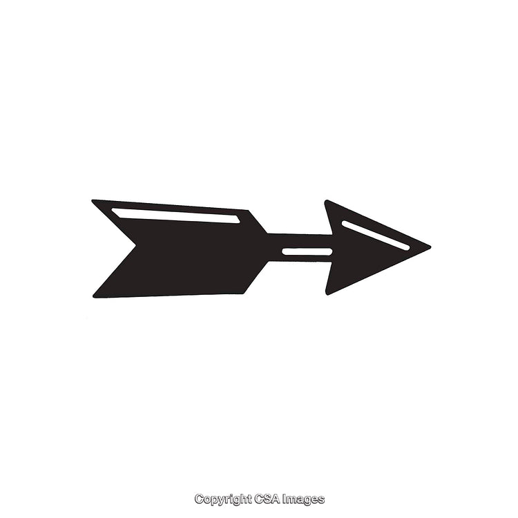 Black and White Simple Arrow Shape Silhouette Graphic Design