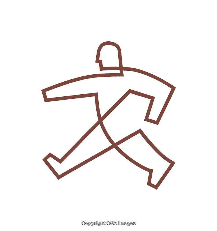 Abstract Figure Icon Representing Movement and Dynamic Activity