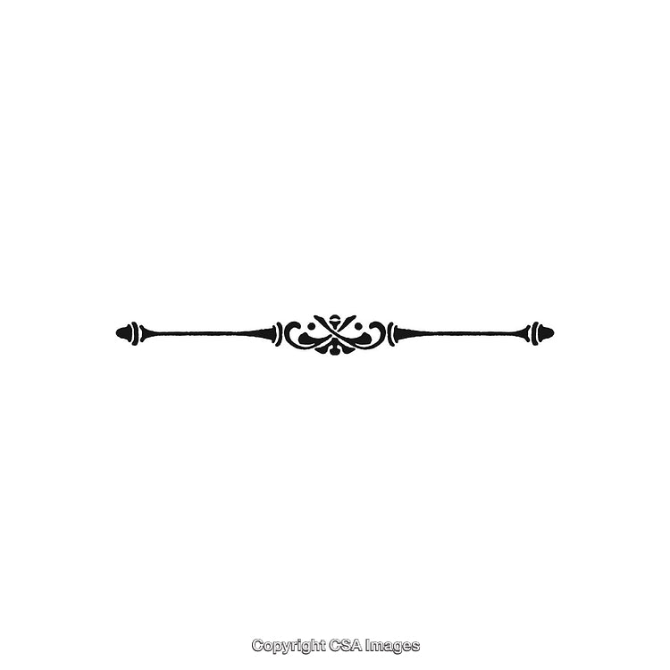 Elegant Black and White Decorative Ornament Divider Graphic Design Element