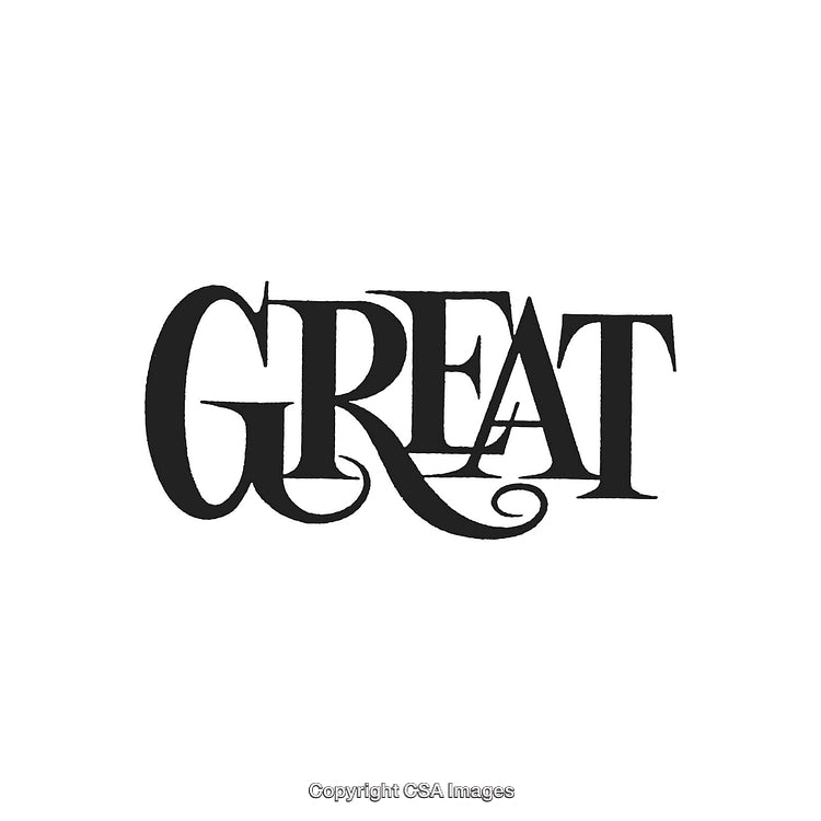 Elegant Bold Typography Design Showcasing the Word 'Great' in Sophisticated Style
