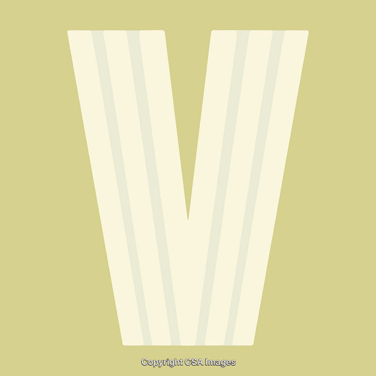 Stylized Letter V on a Minimal Pastel Background