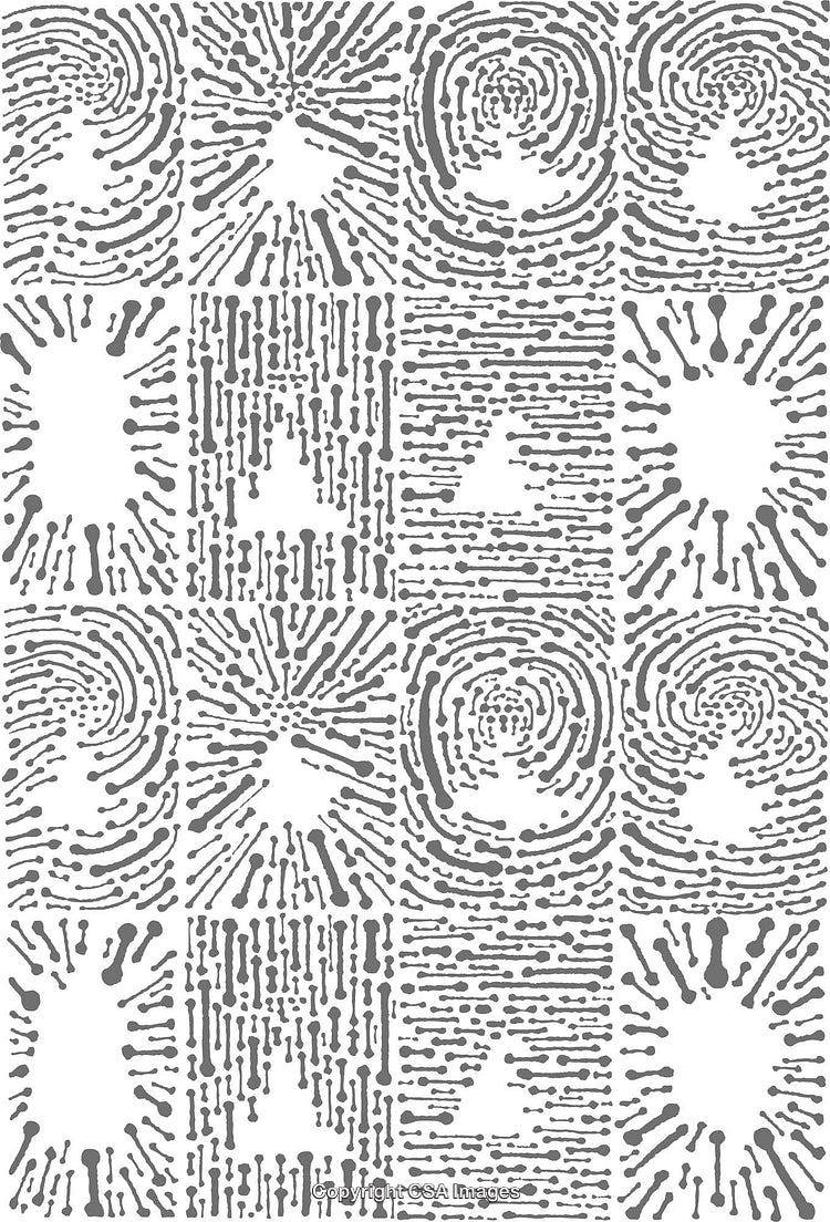 Abstract Grayscale Pattern With Geometric and Organic Design Elements