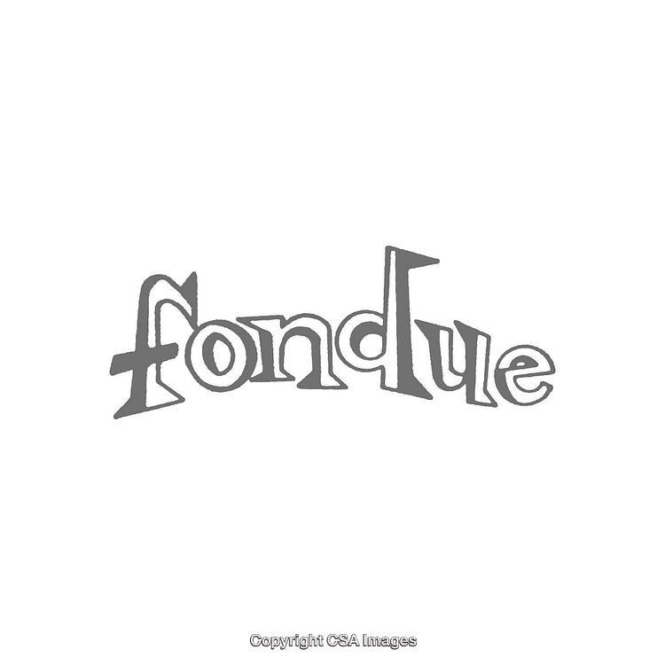 Modern Gray Font Design Featuring the Word Fondue in Unique Style