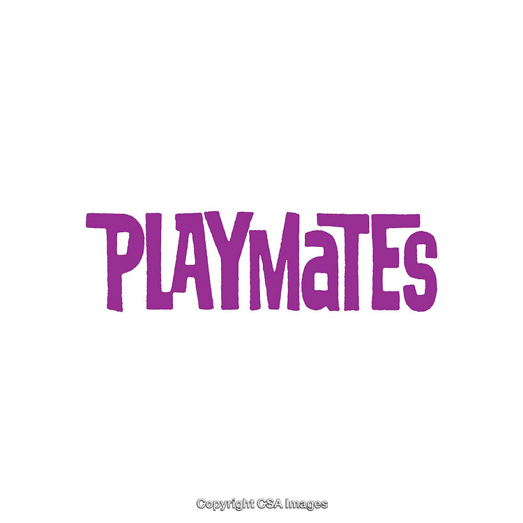 Purple Playmates Text Logo on White Background with Bold Typography