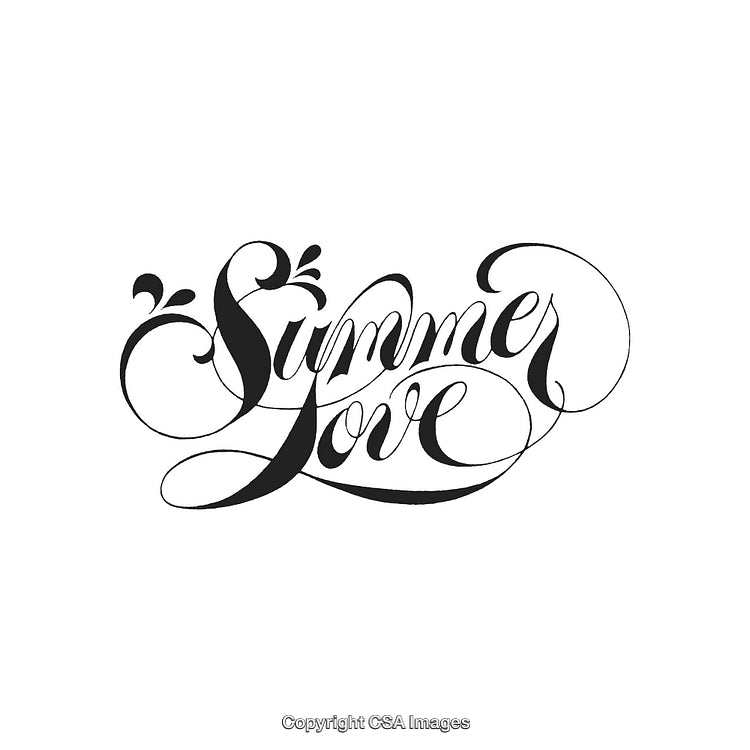 Elegant Handwritten Summer Love Script Design in Artistic Brush Typography