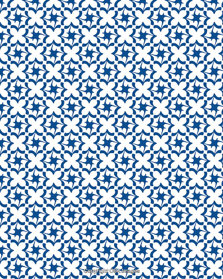 Elegant Blue and White Floral Pattern Tile for Decorative Uses