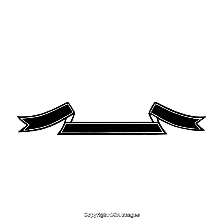 Classic Black and White Banner Decoration with Simplistic Design