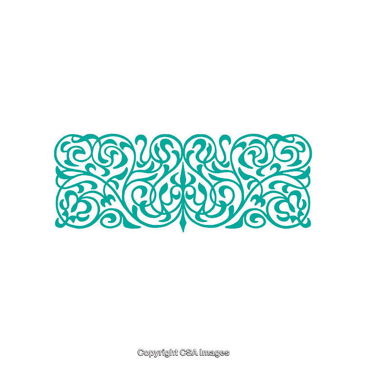 Elegant Vintage Ornament With Intricate Floral and Swirling Decorative Patterns