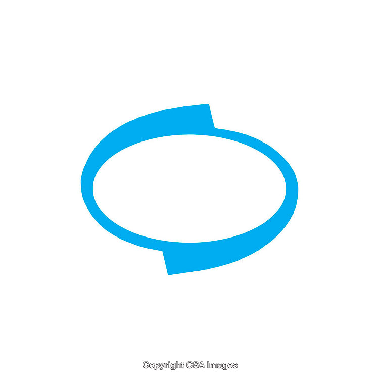 Abstract Blue Circular Dingbat Design on White Background