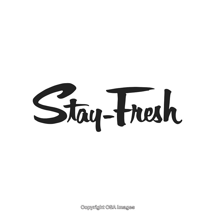 Handwritten Calligraphy Logo Reading Stay-Fresh in Stylish Black Script