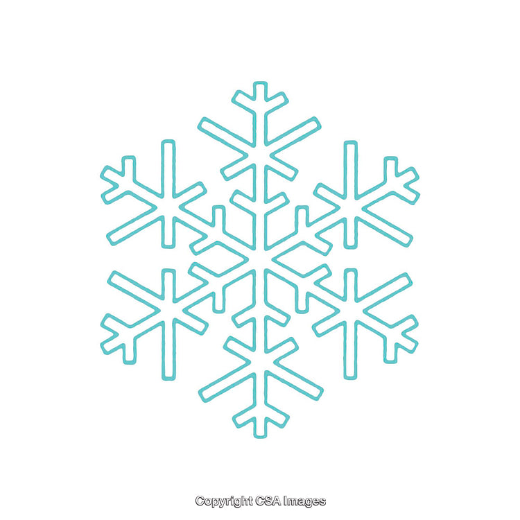 Blue Snowflake Icon Representing Winter and Holidays