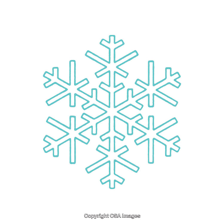 Blue Snowflake Icon Representing Winter and Holidays