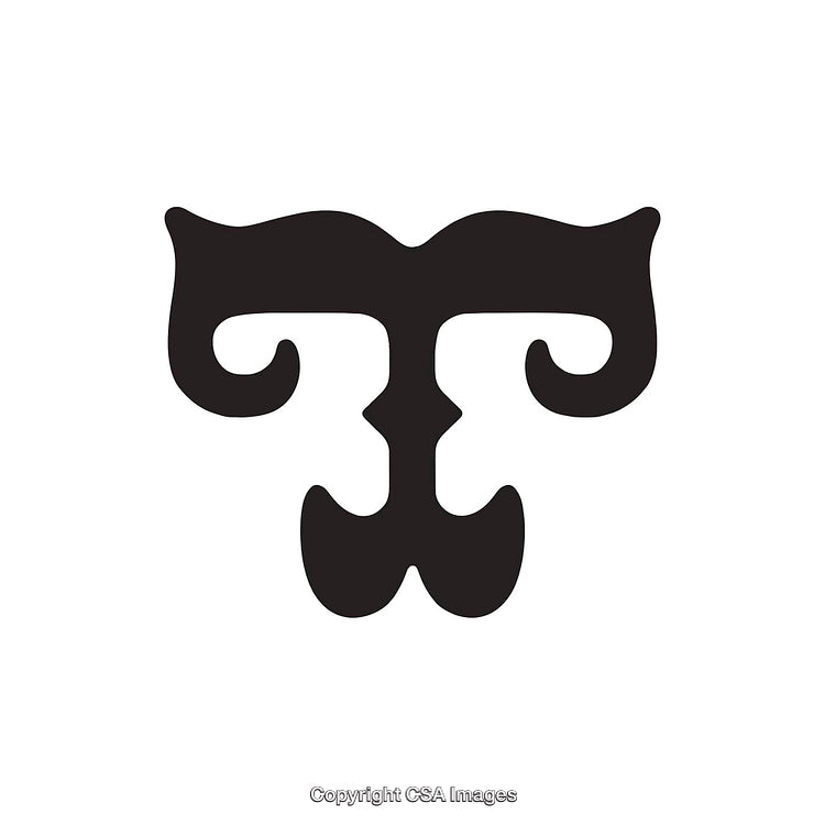 Stylized Black Letter 'T' Logo with Artistic Design on White Background